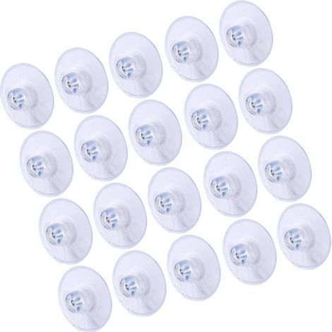 Favson 20 Paquets de 45mm grande Ventouse en Plastique PVC Ventouses sans Crochet, clairement (1/5)