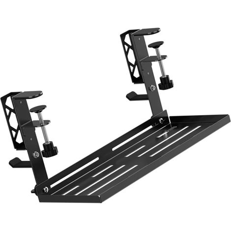 Support de gestion de câbles réglable sous table pour câbles d'alimentation, câbles réseau et rangement d'appareils électroniques (1/5)