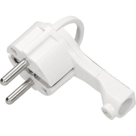 Prise électrique mâle extra plate 16 A - Blanc - SYNBIOZ