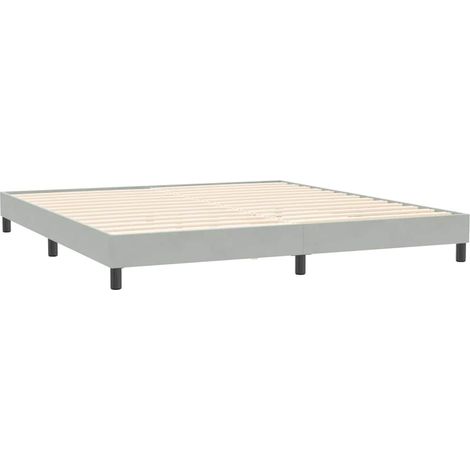 Maison Exclusive - Cadre de lit sans matelas gris clair 200x210 cm velours