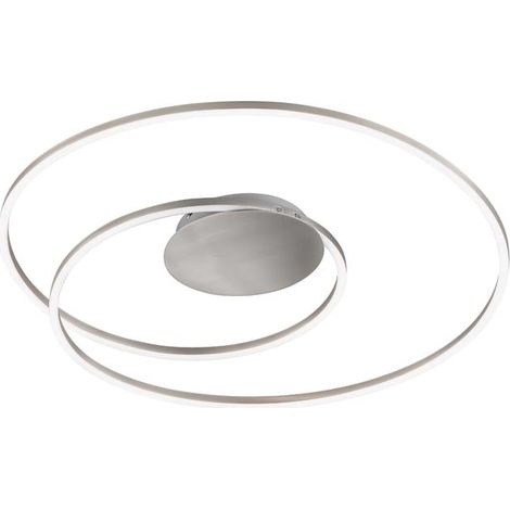 Plafonnier salon plafonnier LED nickel télécommande dimmable (1/3)