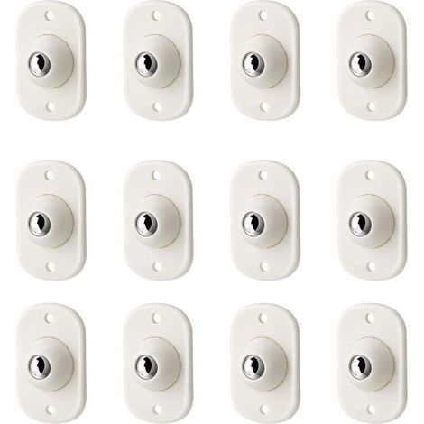 12 Pcs Roulettes Pivotantes Auto-Adhésives 360 Degrés, Roulettes à Billes, Roulettes Meubles Boules, pour Petits Meubles