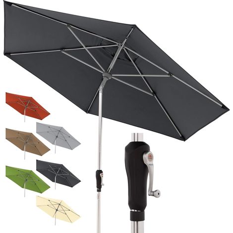 Parasol Alu Crank Ø 275 cm, Anthracite, manivelle, UV 80+ (1/5)