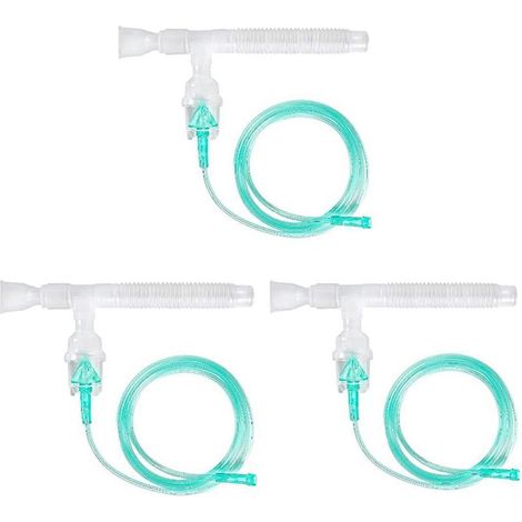 Kit de remplacement pour nébuliseur, 3 ensembles complets avec tubulure et embout buccal -- (1/5)