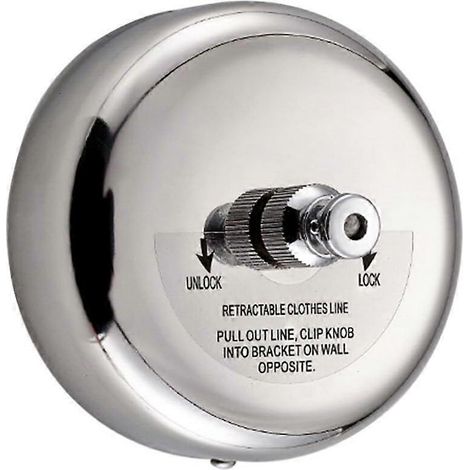 Séchoir à linge rond rétractable en acier inoxydable 304 avec cordon en acier de 2,7 m (9 pi) pour salle de bain, jardin, balcon et plus encore. (1/5)