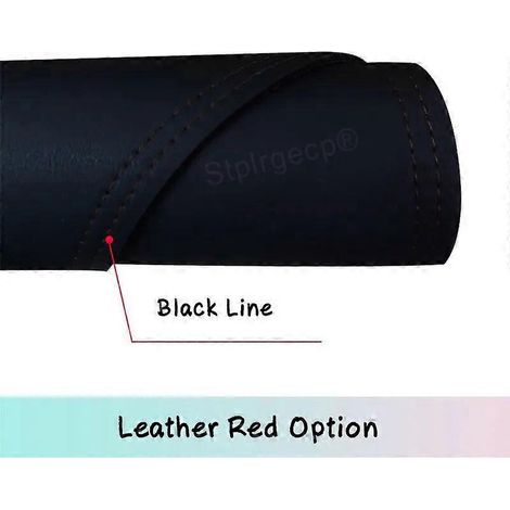 Rutschfeste Armaturenbrettabdeckung aus Leder mit Ziernähten für Toyota Yaris Vitz XP90 (2006–2011), Linkslenker, Leder, Schwarz, Ziernähte