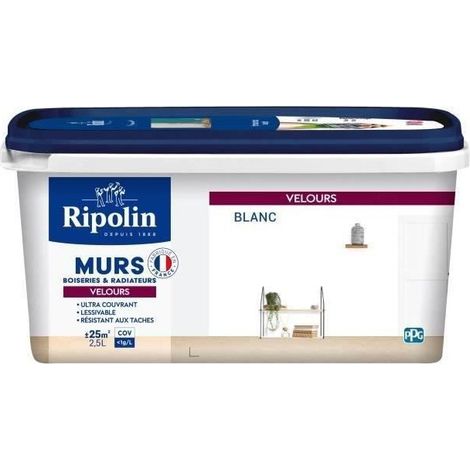 RIPOLIN Vernice Bianco Vellutata per Muri, Cornici e Radiatori - Bianco (1/5)