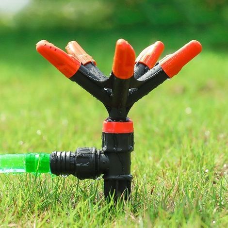 Arroseur de pelouse rotatif automatique à 360° - Pulvérisateur d'eau rotatif à large portée - Parfait pour les grands jardins, les pelouses et les plantes d'extérieur (1/5)
