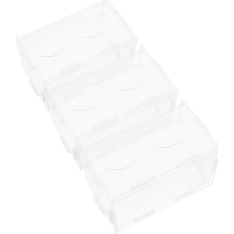3-Piece Transparent Chicken Feeder Set with Compartments, Durable and Easy to Clean for Chickens and Quail (1/5)