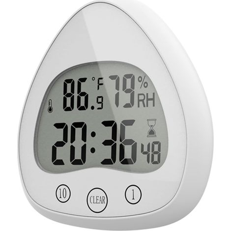 Horloge électronique étanche pour salle de bain minuteur de cuisine avec fonction aspirateur design moderne pour douche et cuisine pratique