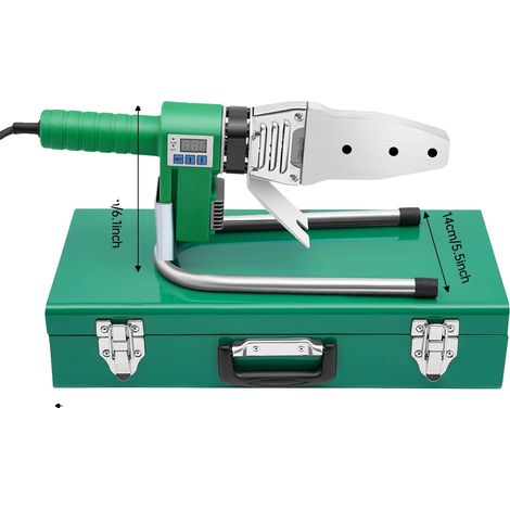 Soldadora de tuberías, pantalla LED, varios cabezales de troquelado, verde (1/2)