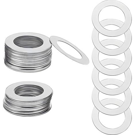[NIE BENUTZT]50 Stück M5 Penny-Unterlegscheiben, Flache Unterlegscheiben, Unterlegscheiben aus Edelstahl 304, Reparaturscheiben für Schrauben und Muttern, 5 x 10 x 0,2 mm