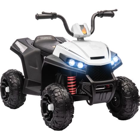 Quad Elettrico per Bambini 12V con 2 Motori Sospensioni Fari LED MP3 Bianco (1/5)