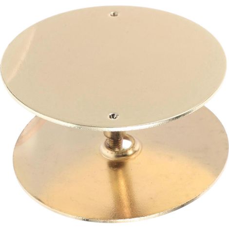 Plaque de recouvrement pour trou de serrure de porte, diamètre 6,7 cm (2 5/8 po), plaquée or, vis incluses pour un renforcement de sécurité de la porte. (1/5)