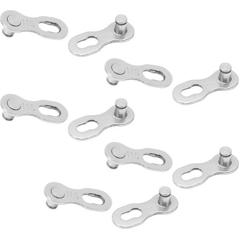 5 paires de maillons de chaîne de vélo en acier inoxydable à dégagement rapide, résistants à la corrosion et faciles à installer, pour chaîne 11 vitesses. (1/5)