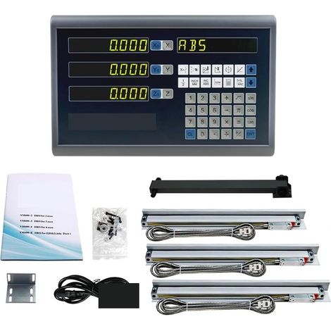 Échelle linéaire numérique Ensemble/kit à 3 Axes for Routiers de routage Lecture numérique + encodeurs linéaires 5U Échelle de 50 à 1000mm pour la Machine de Tour de fraisage de Moulin (Color : 3 a (1/5)