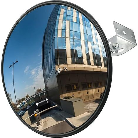 Miroir de Circulation Convexe 30cm, Miroir Convexe Orientable Miroirs Convexes de Sécurité avec Film Protecteur, Champ de Vision de 130° pour Garage Allée Terrasse Magasin (1/5)