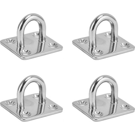 Set mit 4 Wand-/Deckenhalterungen aus Edelstahl 304 mit integriertem Haken (1/5)