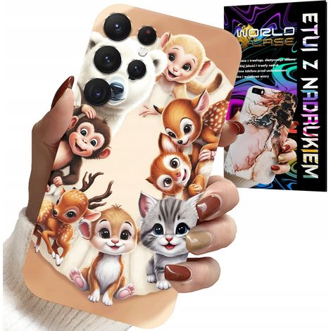 Custodia per Samsung Galaxy S25 Ultra - retro PER bambini con animali della foresta (1/5)