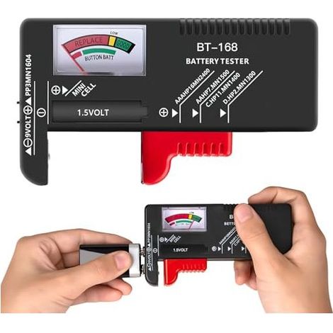 Universeller Batterietester für AA-, AAA-, C-, D-, 9V- und 1,5V-Knopfzellen – Batteriespannungsregler für den Heimgebrauch (1/5)