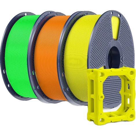 Filamento per stampante 3D, materiale PLA resistente, bobina riutilizzabile, GN o YL (1/2)