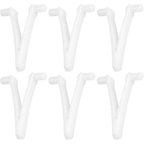 6pcs Piscine d'approvisionnement Papillon v Clip pour Piscine Spa Brosse Feuille râteau Feuille Skimmer tête d'aspirateur pour Nettoyage de Piscine (1/4)