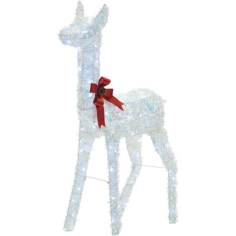 Gartendekoration LED AURENNE 110 cm Hirsch Weiß (1/5)