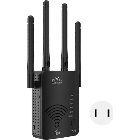 Routeur WiFi 5G double bande 1200M avec signal stable, débit élevé de 300 Mbps et 4 modes de communication (1/4)