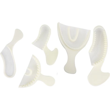 5 Pièces Plateaux Dentaires Centraux Prothèse Dentiste Soins Buccaux Outils de Soutien Dent (1/5)
