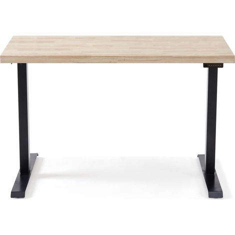 Mesa estudio STAND-140 elevable y motorizada acabado roble nordish/negro, 76/126cm(alto) 140cm(ancho) 70cm(fondo) (1/5)