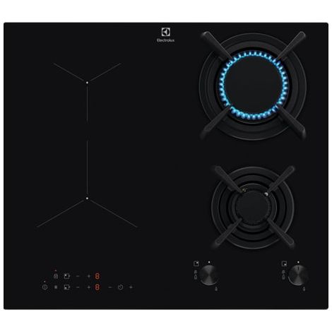 Electrolux – Table de cuisson mixte 4 foyers – Plaque induction 4500W – Largeur 59cm – KDI640713K