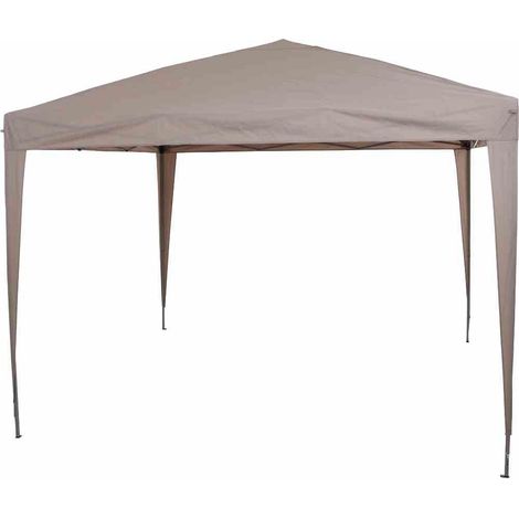 Starter Pavillon 300x300 cm, taupe Gestell aus Stahl, grau, Bezug aus Polyester, 160g/m² in taupe (1/4)
