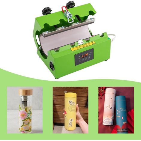 Senderpick – Presse à tasses 6 en 1 550W – Impression sur gobelets 2,8-3,3 pouces – Température 0-200℃ – Écran LED tactile