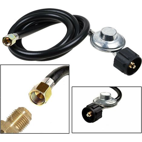 Régulateur de tuyau d'extension de réservoir de Propane, chauffage de barbecue à gaz, ligne LP, foyer bas (1/5)