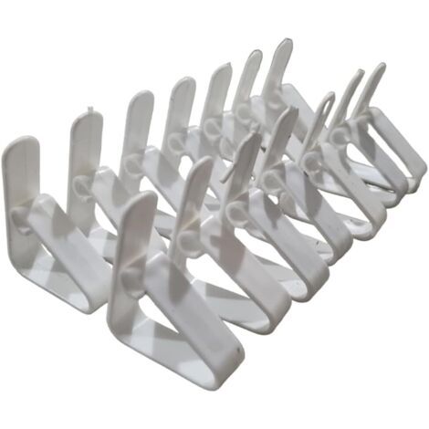 Set de 16 Pinces Clips Nappes Blanches - Robustes, Polyvalentes, et Prêtes à Utiliser pour Toutes Vos Occasions - Pince à nappes en Plastique (1/5)