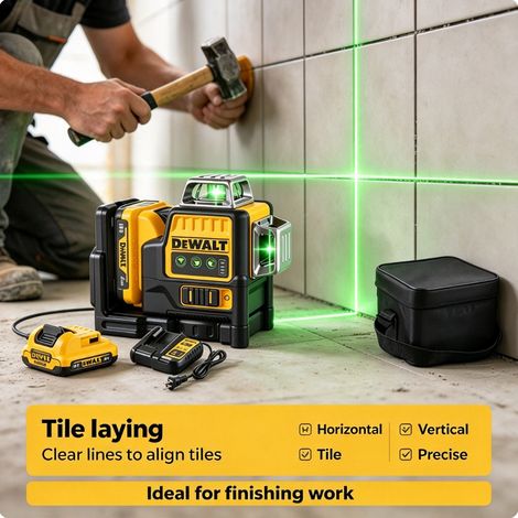 DeWalt DW089LG 12V Green Laser Level Kit Battery & Charger ±3mm/10m High Accuracy (1/4)