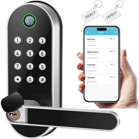 Keyless Smart Lock: Empreinte biométrique, clavier et mot de passe numérique, polyvalent et pratique (1/4)