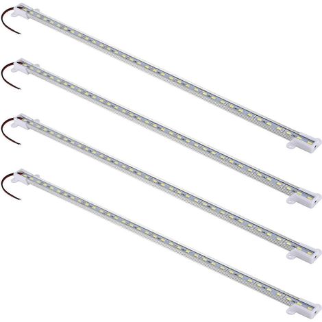 Bande LED rigide blanche 4 x 50 cm, 12 V, 36 LED 5630 SMD, boîtier en aluminium. (1/5)