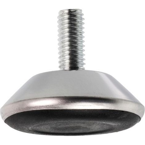 Set mit 10 verstellbaren Möbelfüßen zum Einschrauben, M8-Sockel, 40 mm Durchmesser, Metall, schwarz, für Sofa, Schreibtisch, Fernseher (1/5)