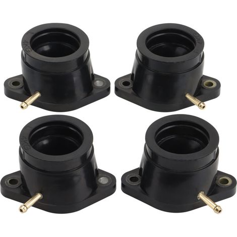 Un ensemble de 4 connecteurs de collecteur d'admission pour motos Yamaha XJR1200 et XJR1300, comprenant des joints en caoutchouc haute étanchéité et résistants à l'huile, ainsi qu'un kit de réparation (1/4)