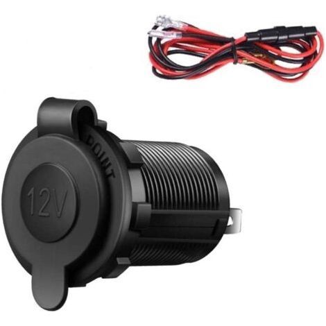 Allume Cigare Voiture Prise étanche Prise 12V Prise de Courant avec câble de 60 cm pour Voiture Marine Moto (1/5)