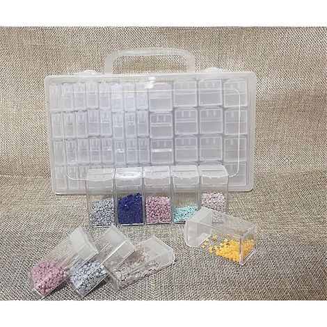 Organisateur de rangement pour graines à 48 emplacements, disponible en 2 tailles, avec étiquettes autocollantes. (1/5)