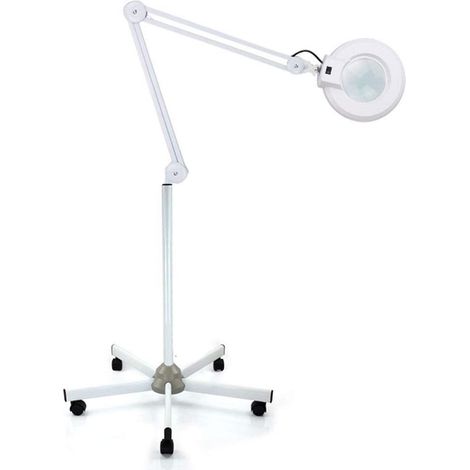 Lámpara de Aumento Cosmética Lámpara de Lupa Soporte Móvil Luz de Trabajo LED con Lente de 8 Dioptrías 24W Luz Fría para Lectura Cosmética Trabajo Costura