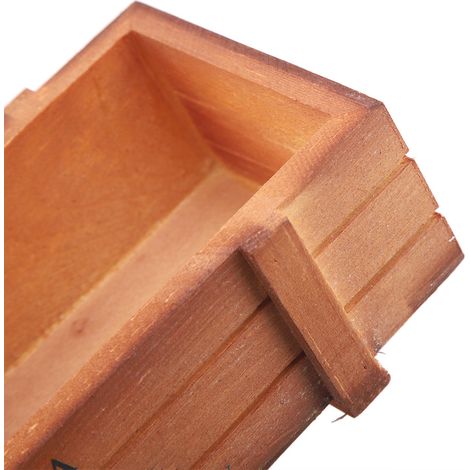 Pot de fleurs vintage en bois pour plantes succulentes, boîte rectangulaire, plateau de rangement pour bureau ou maison (1/5)