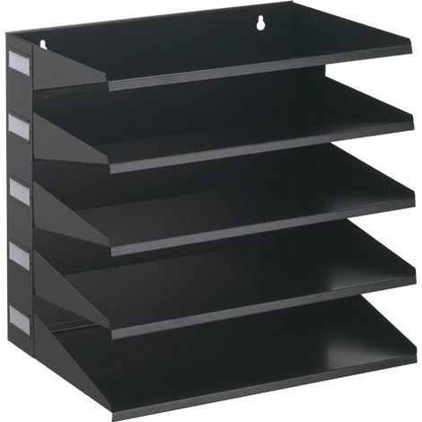 Sortierrack, 5 Fächer, schwarz Maße in mm (BxTxH): 360 x 250 x 330