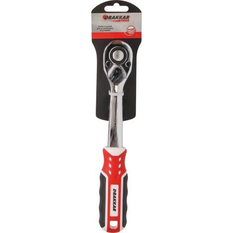 Cliquet 1/2' 72 dents réversible avec bouton poussoir DRAKKAR - 67906