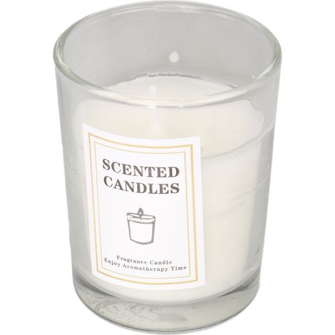 Bougie Parfumée en Cire de Soja Blanche - Arôme Chaud et Riche pour Chambre, Bureau ou Bar - Élimine les Odeurs (1/5)
