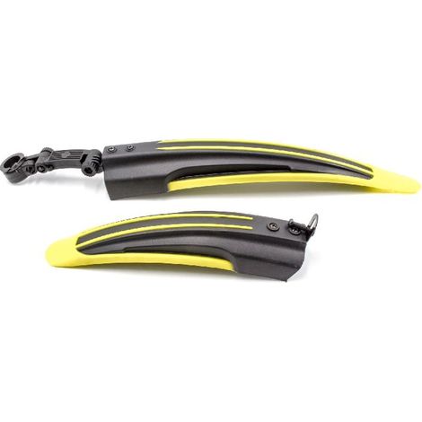 set parafango per bicicletta nero/giallo per mountain bike, bicicletta
