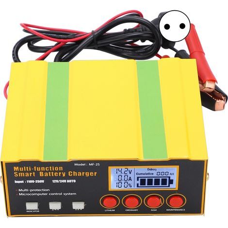 Chargeur de Batterie Intelligent, Chargeur de Batterie MF‑2S Universel pour camions pour Voitures pour véhicule(Réglementation européenne). (1/5)