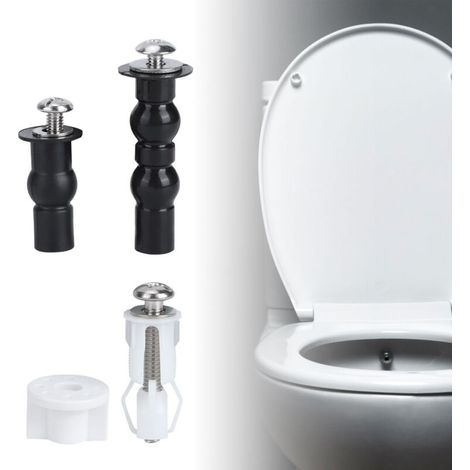 Kit de remplacement d'accessoires de siège de toilette universel avec vis et boulons pour couvercle de toilette (1/5)